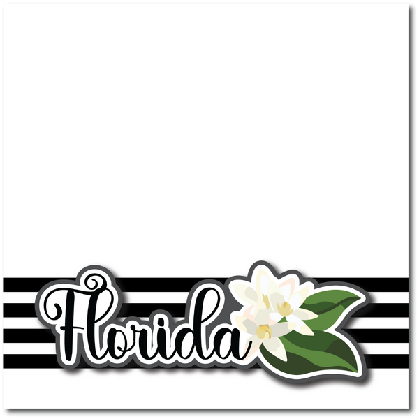 Florida - Printed Premade Scrapbook Page 12x12 Layout
