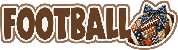 Football - Scrapbook Page Title Sticker