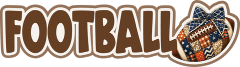 Football - Scrapbook Page Title Die Cut