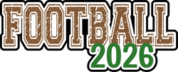 Football 2026 - Scrapbook Page Title Die Cut