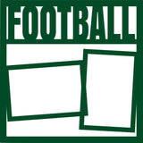 Football - 2 Frames - Scrapbook Page Overlay Die Cut