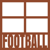 Football - 4 Frames - Scrapbook Page Overlay Die Cut