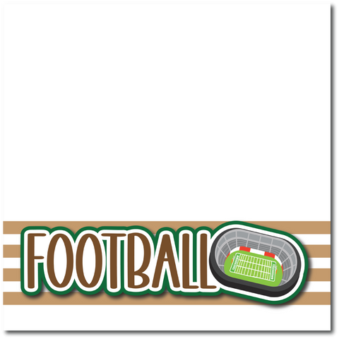 Football - Printed Premade Scrapbook Page 12x12 Layout