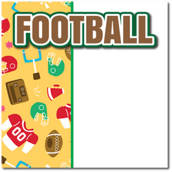 Football - Printed Premade Scrapbook Page 12x12 Layout