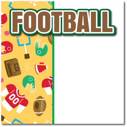 Football - Printed Premade Scrapbook Page 12x12 Layout