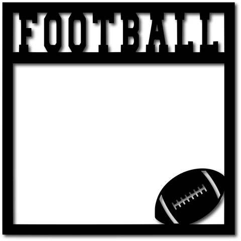 Football - Scrapbook Overlay - Digital Cut File - SVG - INSTANT DOWNLOAD