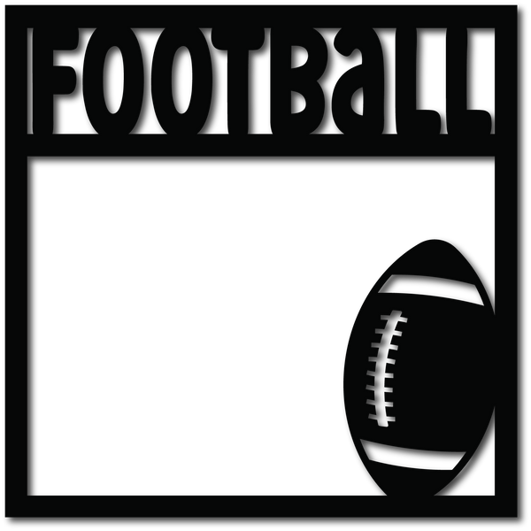 Football - Scrapbook Overlay - Digital Cut File - SVG - INSTANT DOWNLOAD
