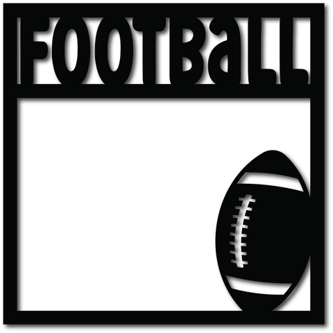 Football - Scrapbook Overlay - Digital Cut File - SVG - INSTANT DOWNLOAD