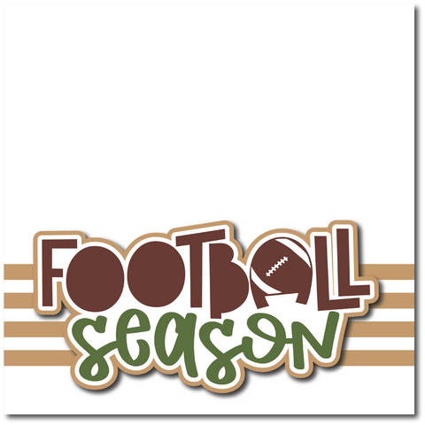 Football Season - Printed Premade Scrapbook Page 12x12 Layout