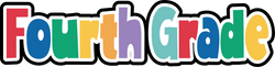 Fourth Grade - Scrapbook Page Title Sticker