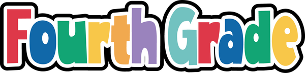 Fourth Grade - Scrapbook Page Title Die Cut