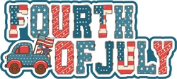 Fourth of July - Scrapbook Page Title Sticker