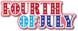 Fourth of July - Scrapbook Page Title Sticker