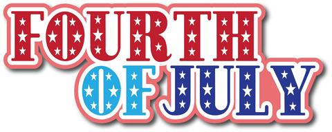 Fourth of July - Scrapbook Page Title Sticker