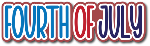 Fourth of July - Scrapbook Page Title Sticker