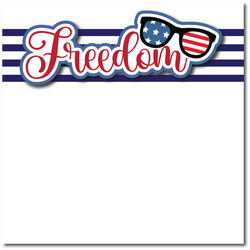 Freedom - Printed Premade Scrapbook Page 12x12 Layout