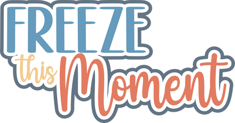 Freeze this Moment - Scrapbook Page Title Sticker