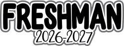 Freshman 2026-2027 - Scrapbook Page Title Sticker