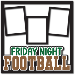 Friday Night Football - 3 Frames - Layered Overlay - Digital Cut File - SVG - INSTANT DOWNLOAD