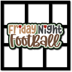 Friday Night Football - 6 Frames - Scrapbook Page Layered Overlay Kit