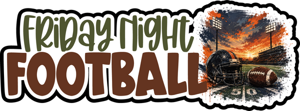 Friday Night Football - Scrapbook Page Title Sticker