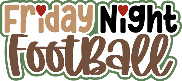 Friday Night Football - Scrapbook Page Title Die Cut