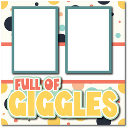Full of Giggles  - Printed Premade Scrapbook Page 12x12 Layout