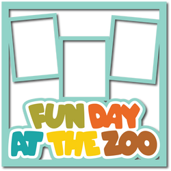 Fun Day at the Zoo - 3 Frames  - Layered Overlay - Digital Cut File - SVG - INSTANT DOWNLOAD