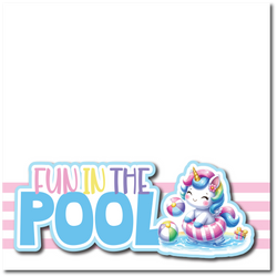 Fun in the Pool - Printed Premade Scrapbook Page 12x12 Layout