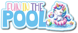 Fun in the Pool - Scrapbook Page Title Die Cut