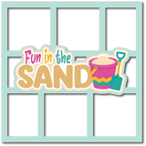 Fun in the Sand - 6 Frames - Scrapbook Page Layered Overlay Kit