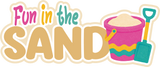 Fun in the Sand - 6 Frames - Scrapbook Page Layered Overlay Kit
