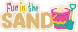 Fun in the Sand - 6 Frames - Scrapbook Page Layered Overlay Kit