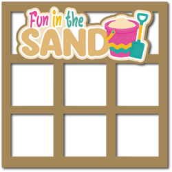 Fun in the Sand - 6 Frames - Scrapbook Page Layered Overlay Kit