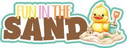 Fun in the Sand - Scrapbook Page Title Sticker