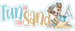 Fun in the Sand - Scrapbook Page Title Sticker