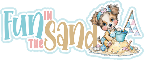 Fun in the Sand - Scrapbook Page Title Sticker