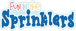 Fun in the Sprinklers - Scrapbook Page Title Die Cut