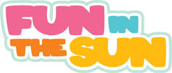 Fun in the Sun - Scrapbook Page Title Sticker
