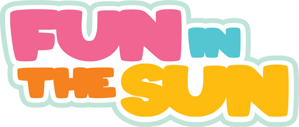 Fun in the Sun - Scrapbook Page Title Die Cut