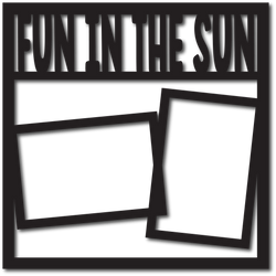 Fun in the Sun- 2 Frames - Scrapbook Overlay - Digital Cut File - SVG - INSTANT DOWNLOAD