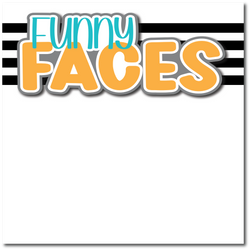 Funny Faces - Printed Premade Scrapbook Page 12x12 Layout