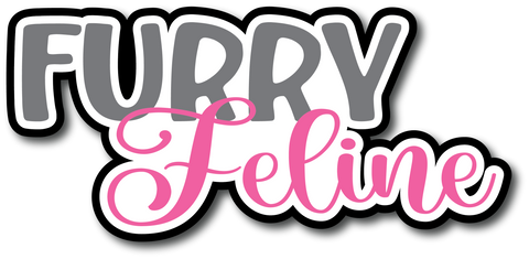 Furry Feline - Scrapbook Page Title Sticker