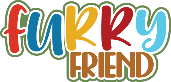 Furry Friend - Scrapbook Page Title Die Cut