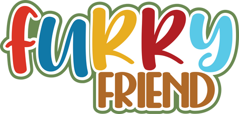 Furry Friend - Scrapbook Page Title Die Cut