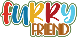 Furry Friend - Scrapbook Page Title Sticker