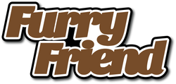 Furry Friend - Scrapbook Page Title Die Cut