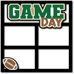 Game Day - 4 Frames - Scrapbook Page Layered Overlay Kit