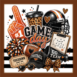 Game Day - Football - Scrapbook Page Title Sticker