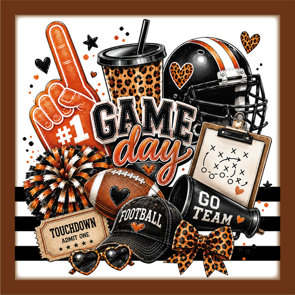 Game Day - Football - Scrapbook Page Title Sticker
